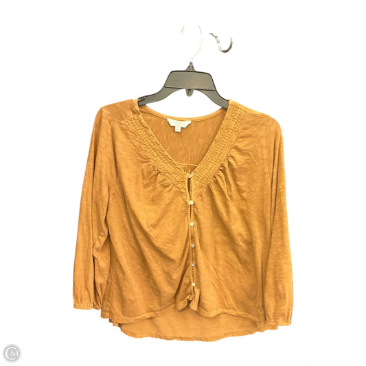 Top Long Sleeve By Lucky Brand In Brown, Size: M