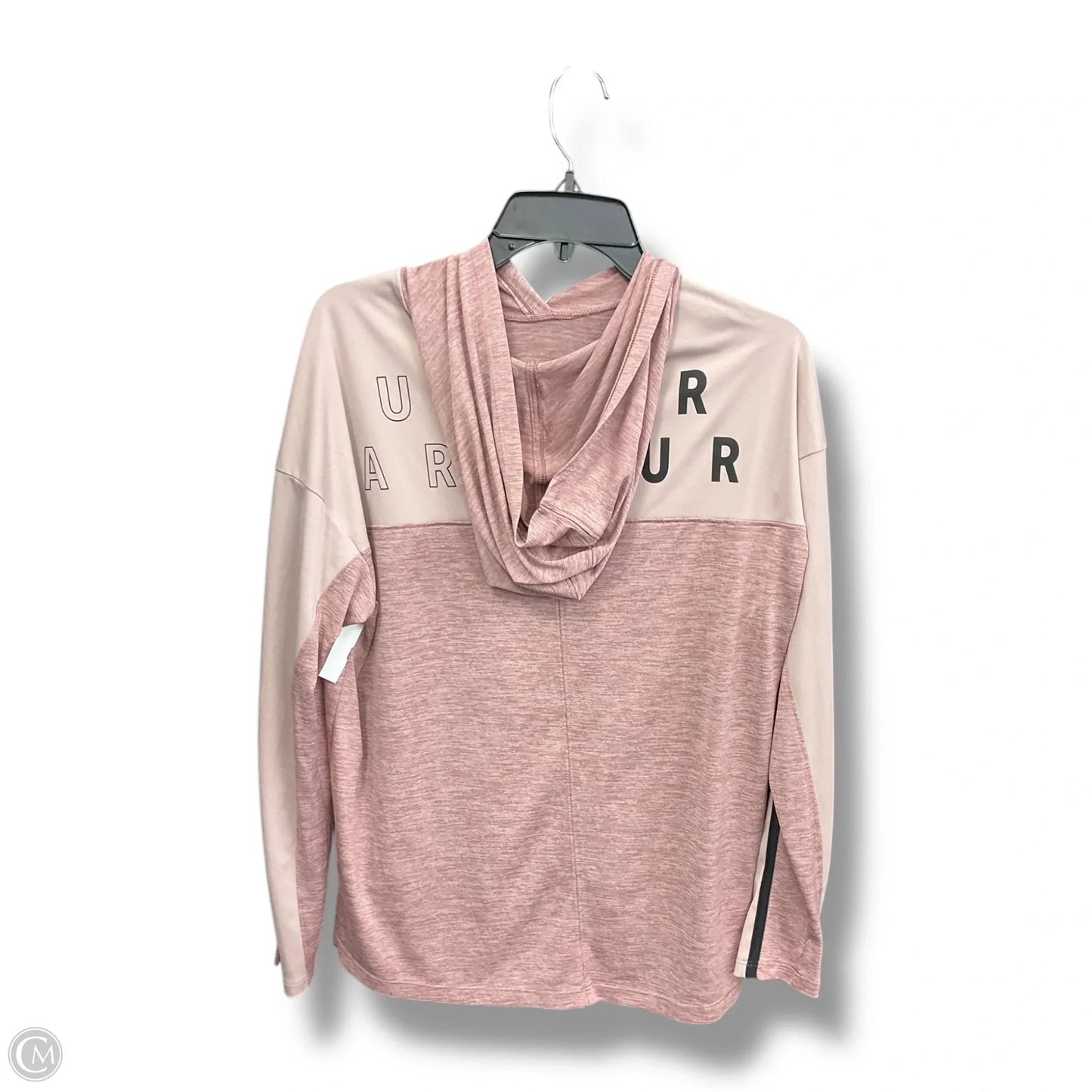 Athletic Top Long Sleeve Hoodie By Under Armour In Pink, Size: M