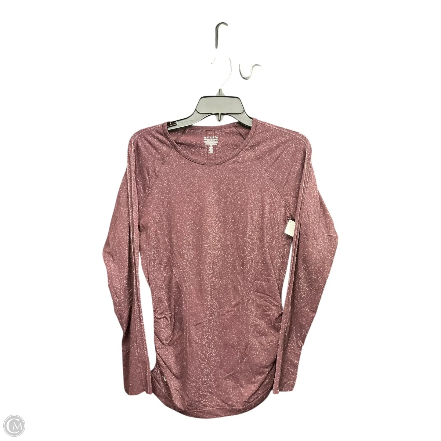 Top Long Sleeve Basic By Athleta In Maroon, Size: M