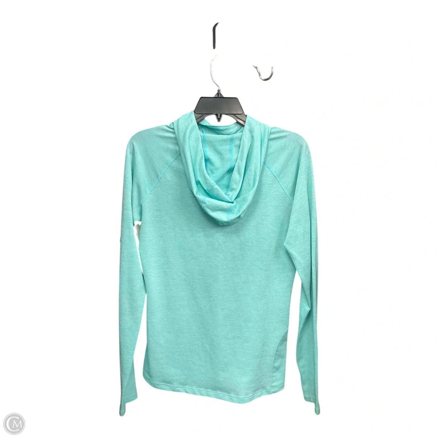 Athletic Top Long Sleeve Collar By Under Armour In Blue, Size: S