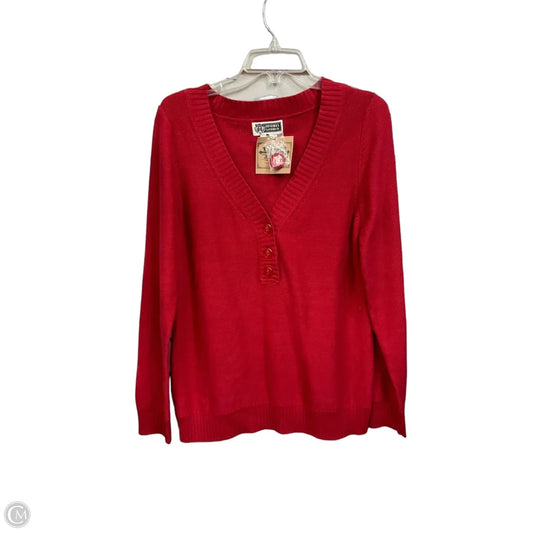 Sweater By Route 66 In Red, Size: Xl