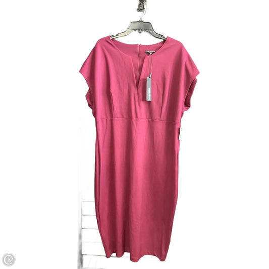 Dress Casual Midi By Fashion Nova In Maroon, Size: 3x