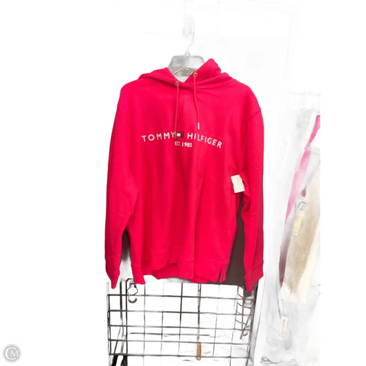 Athletic Sweatshirt Hoodie By Tommy Hilfiger In Pink, Size: 2x