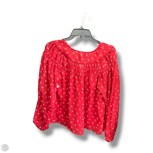 Top Long Sleeve By Old Navy In Red, Size: Xs