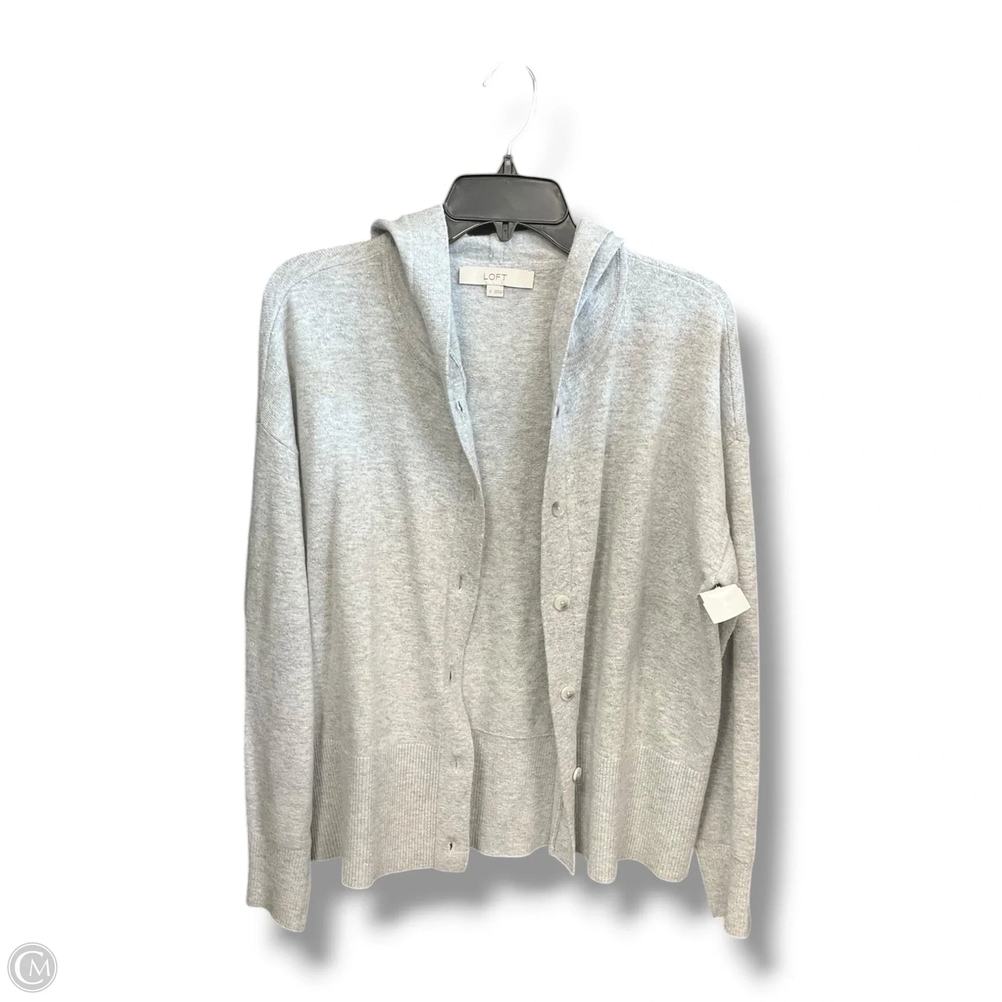 Jacket Shirt By Loft In Grey, Size: S