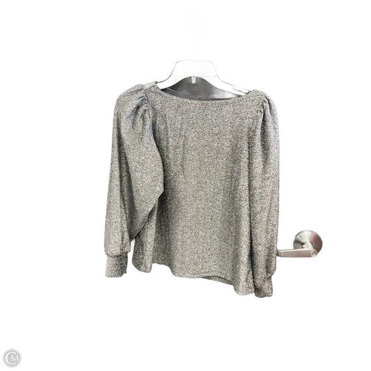 Top Long Sleeve By Chicos In Silver, Size: M