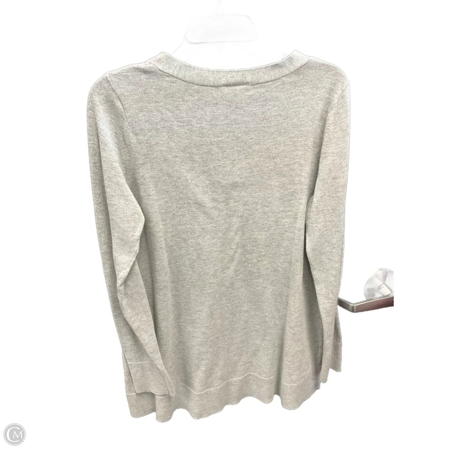 Top Long Sleeve By Loft In Grey, Size: M