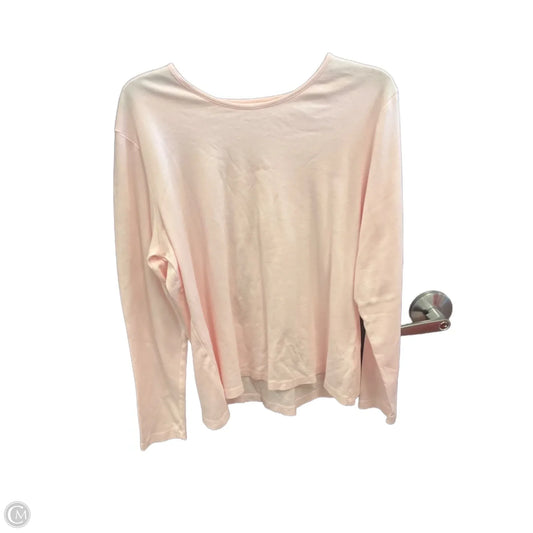 Top Long Sleeve By Croft And Barrow In Pink, Size: Xl
