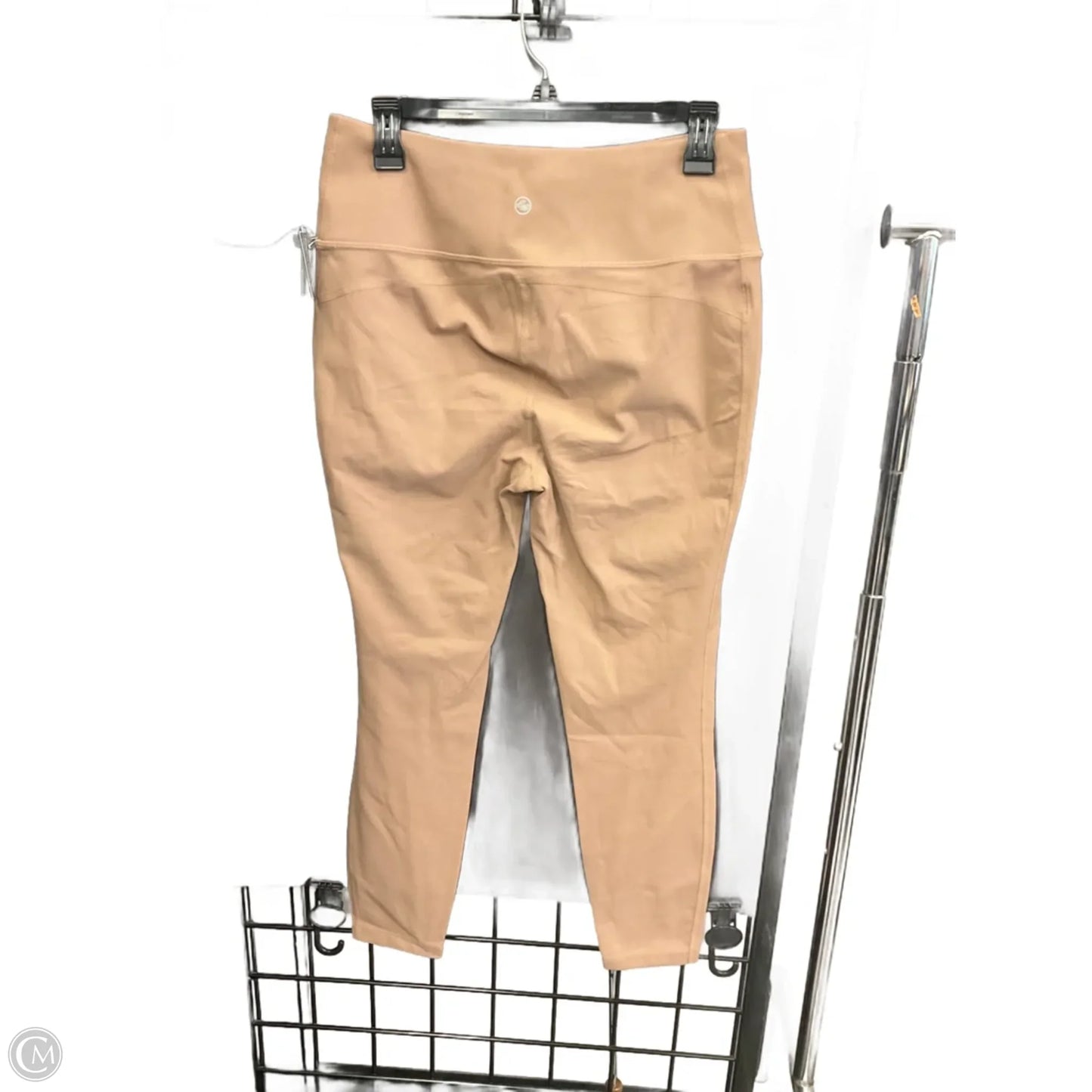 Athletic Leggings By Eddie Bauer In Tan, Size: L