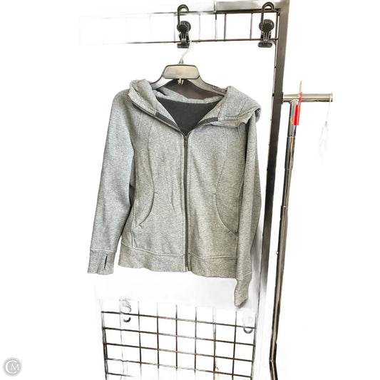 Athletic Jacket By Lululemon In Grey, Size: 8