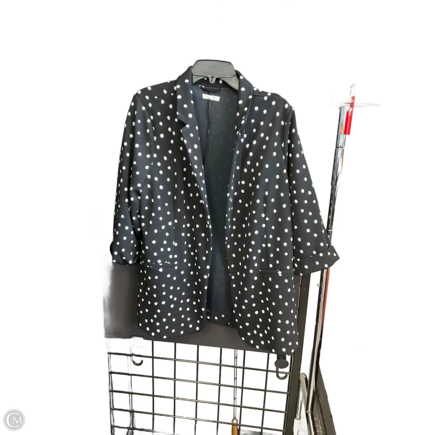 Blazer By Maurices In Black & White, Size: 1x