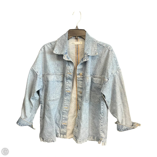 Jacket Denim By Zara In Blue Denim, Size: Xs