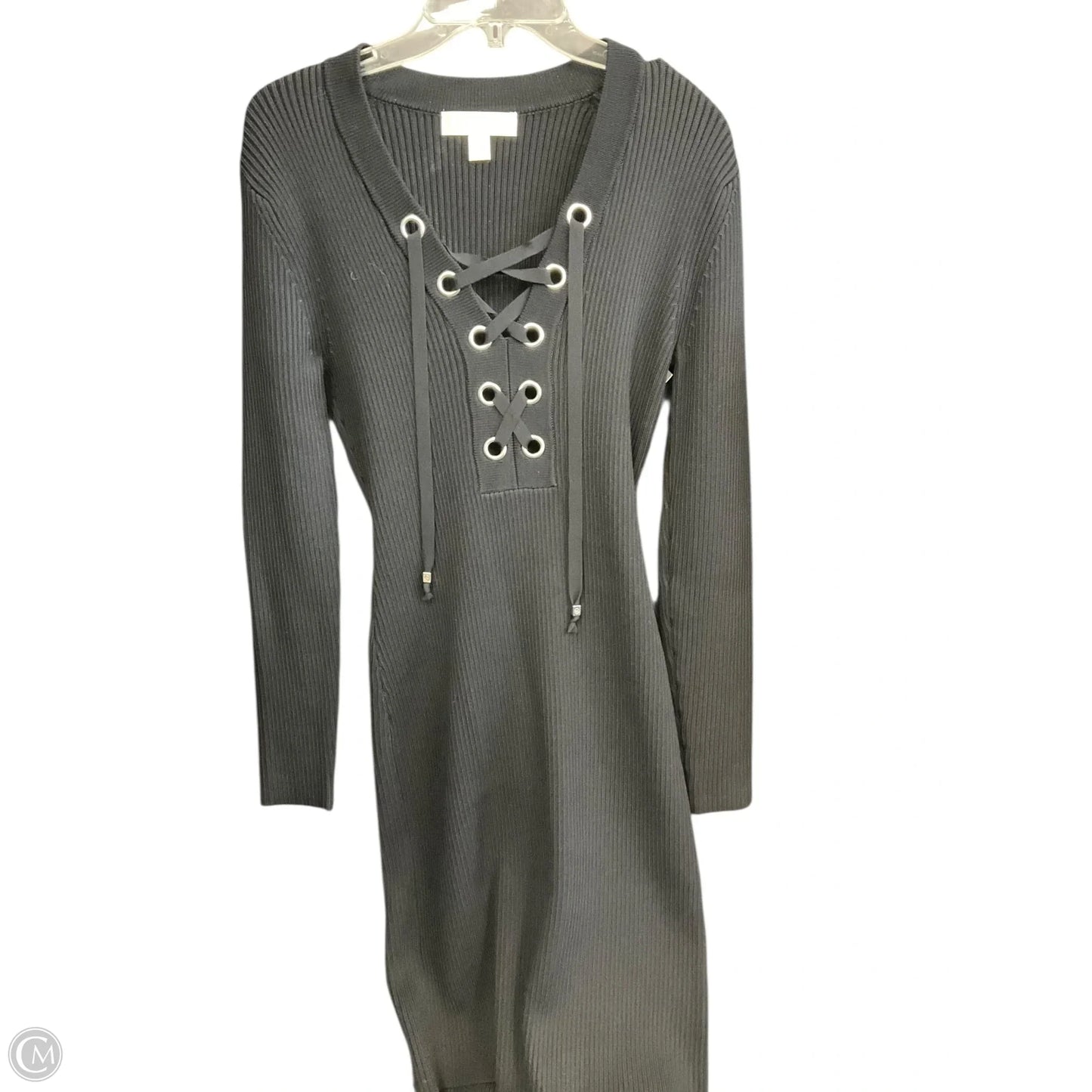 Dress Casual Midi By Michael By Michael Kors In Black, Size: L