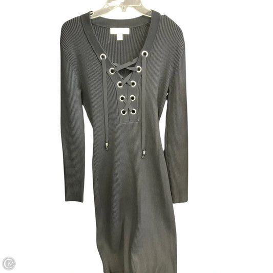 Dress Casual Midi By Michael By Michael Kors In Black, Size: L