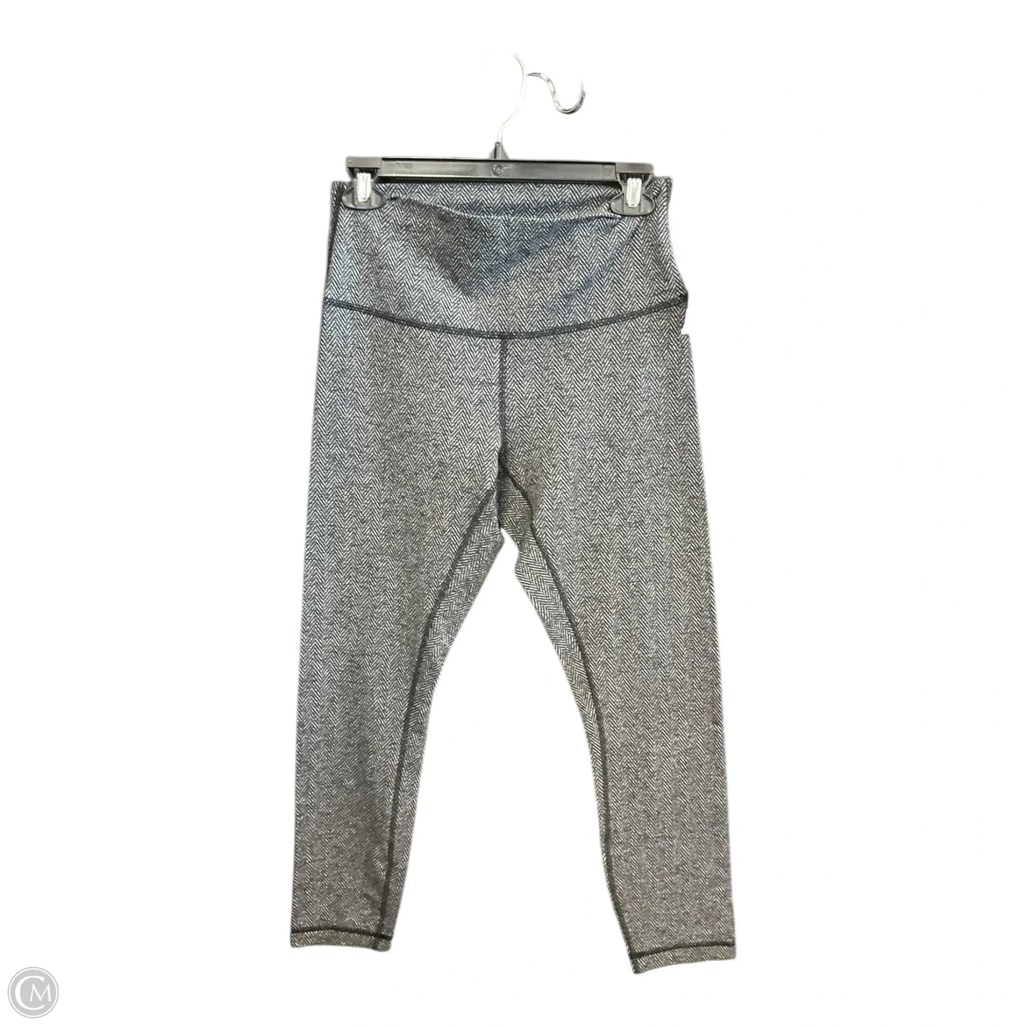 Athletic Leggings By Lululemon In Black & Grey, Size: 8