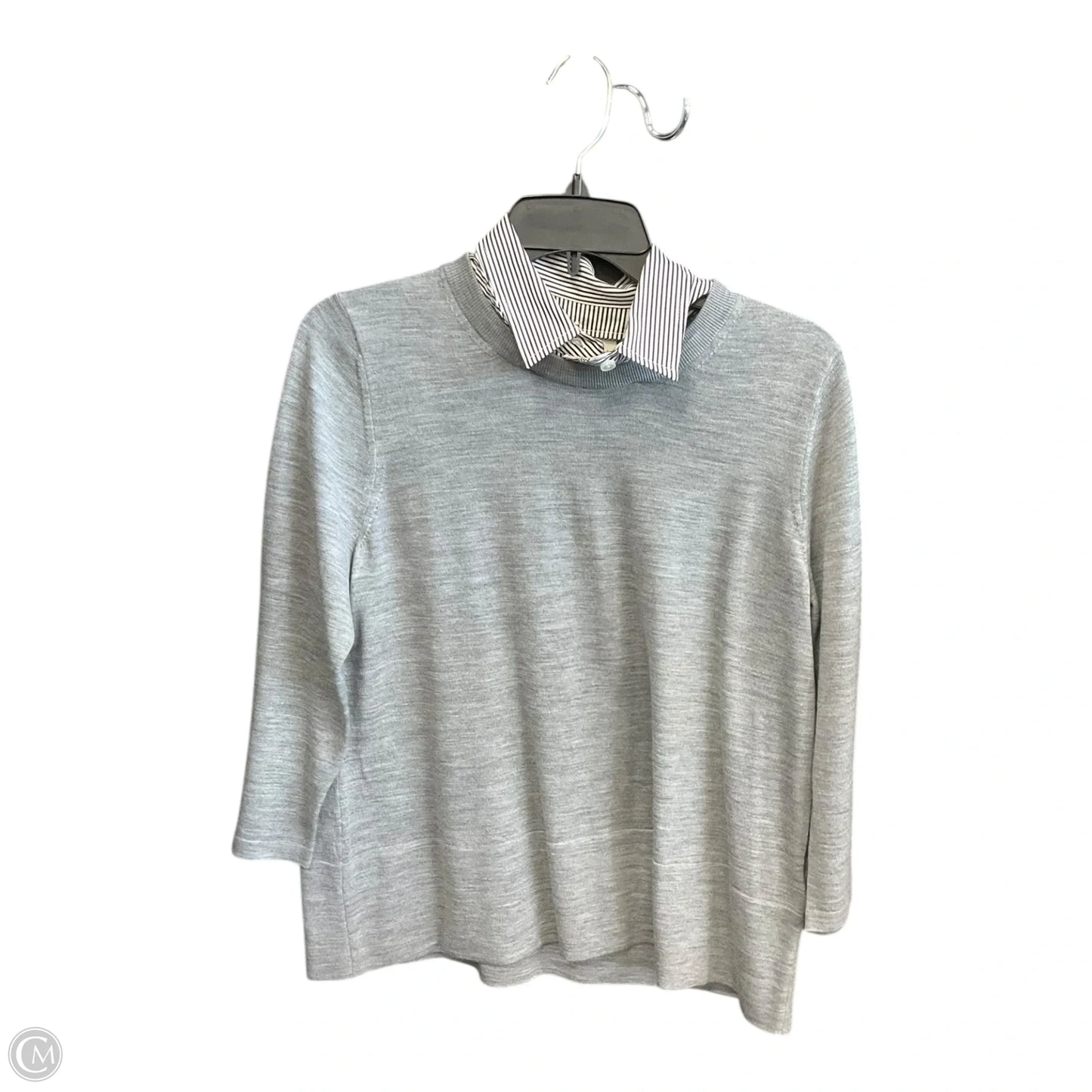 Top Long Sleeve By Clothes Mentor In Grey, Size: M
