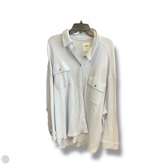 Jacket Shirt By Aerie In Blue, Size: Xxl