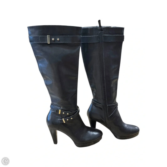 Boots Knee Heels By Cole-haan In Black, Size: 7