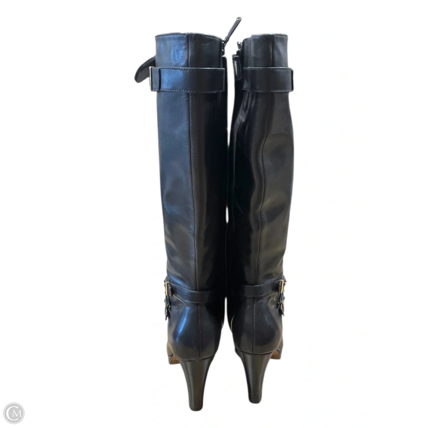 Boots Knee Heels By Cole-haan In Black, Size: 7