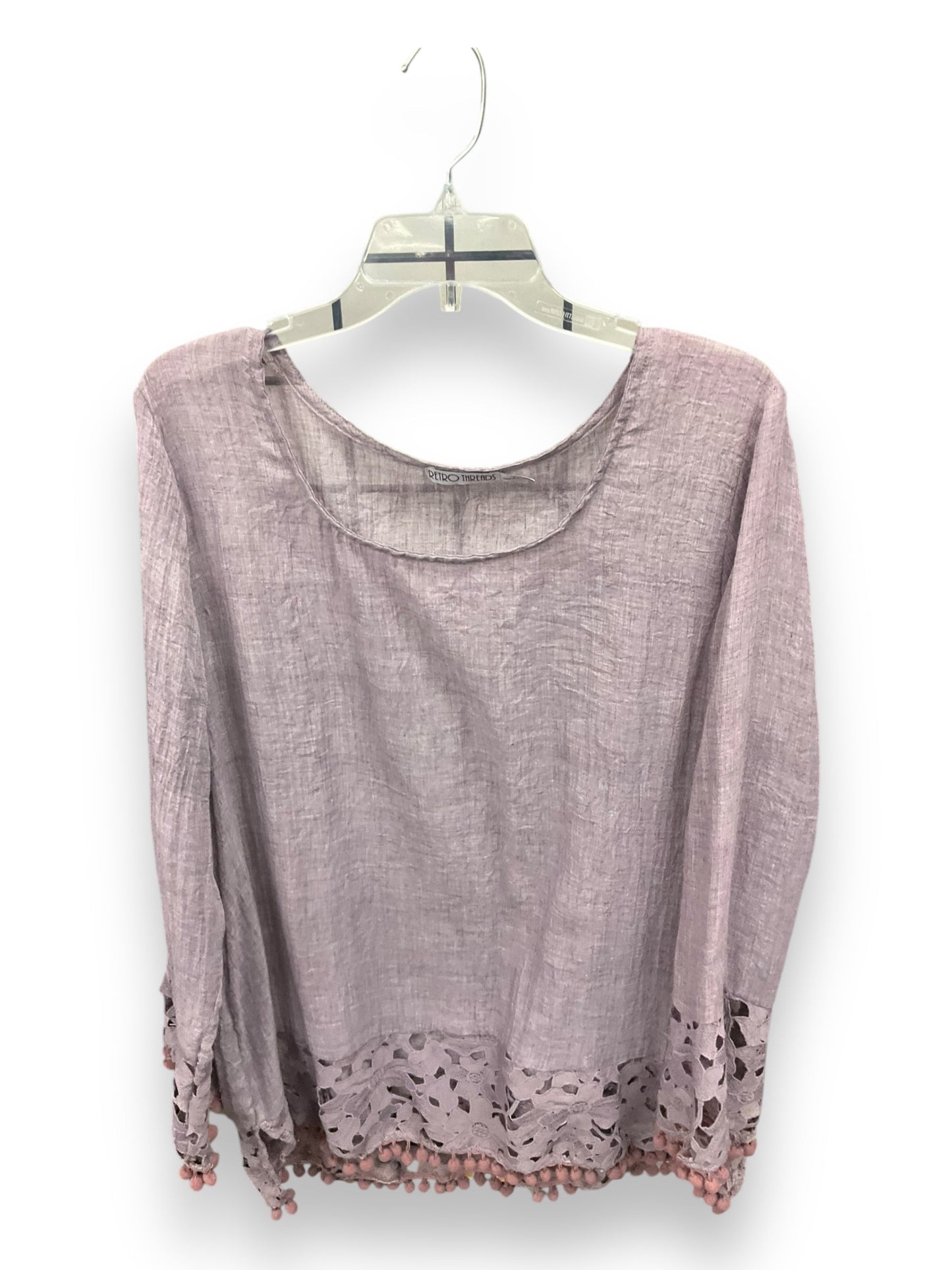 Top Long Sleeve By Clothes Mentor In Purple, Size: Xl
