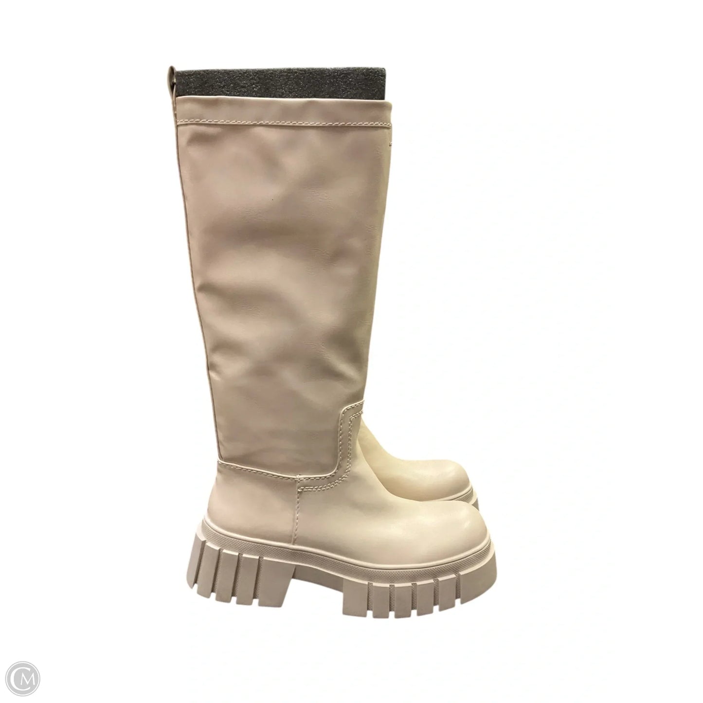 Boots Knee Flats By Zara In Ivory, Size: 6.5