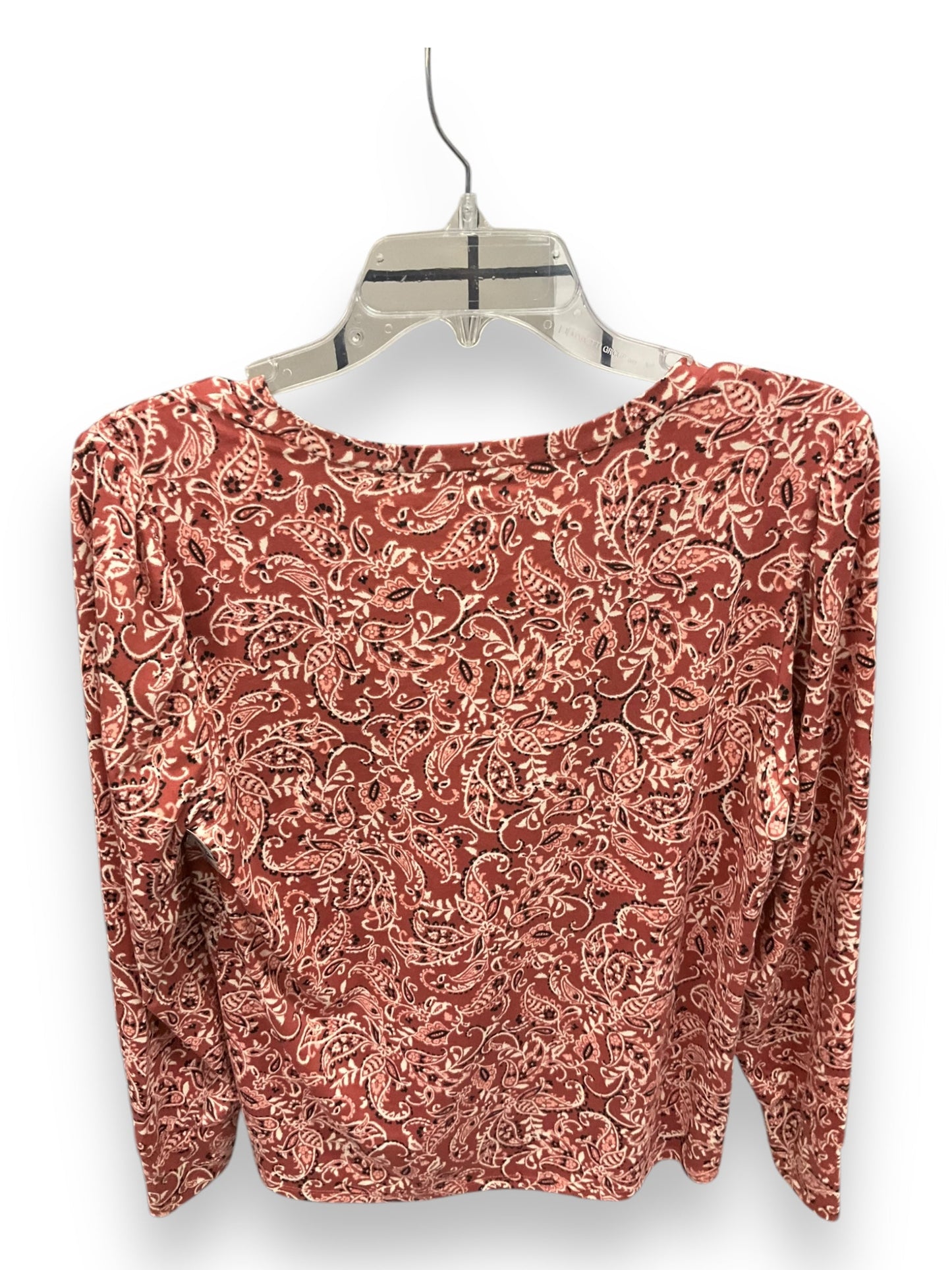 Top Long Sleeve By Loft In Paisley Print, Size: L