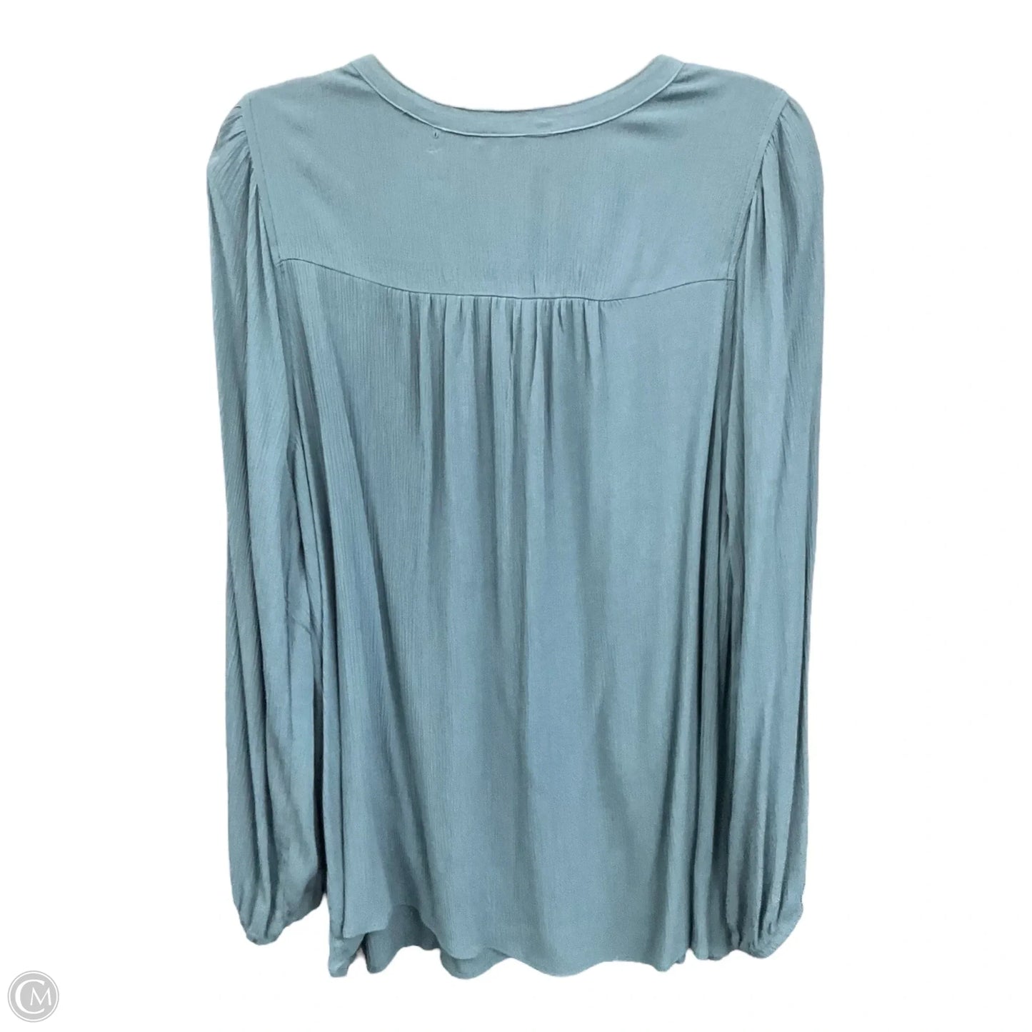 Blouse Long Sleeve By Torrid In Teal, Size: 1x