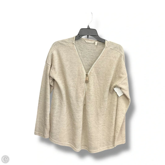 Top Long Sleeve By Soft Surroundings In Tan, Size: M