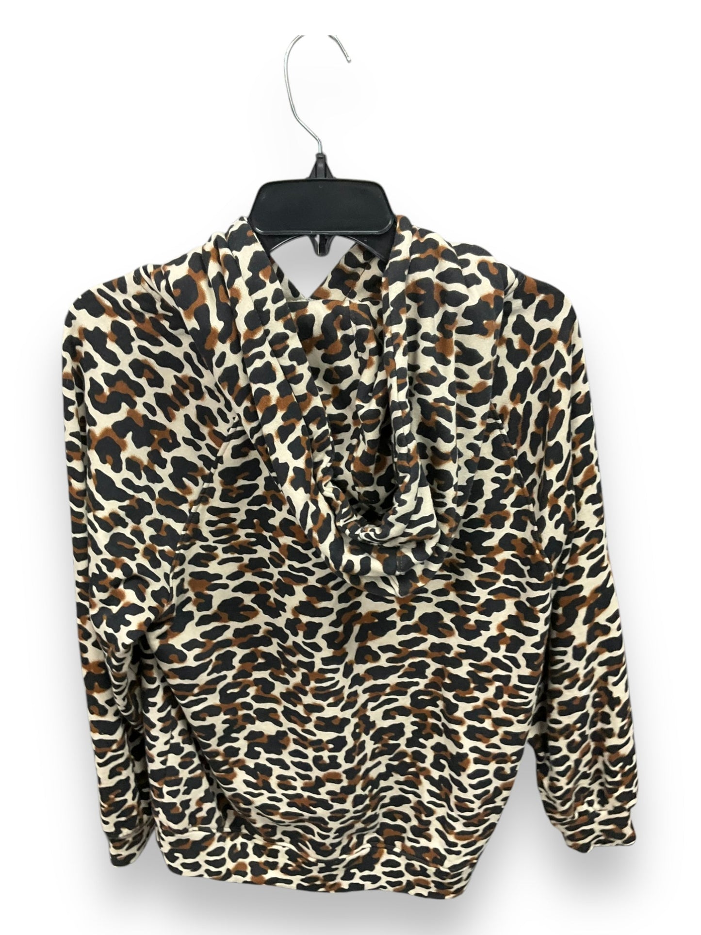 Athletic Sweatshirt Hoodie By Lou And Grey In Animal Print, Size: S