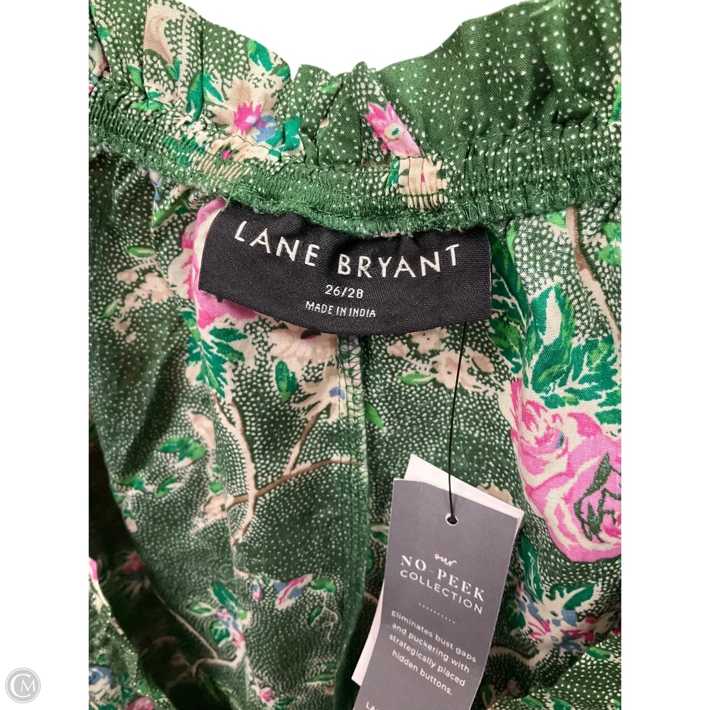 Blouse Short Sleeve By Lane Bryant In Green, Size: 3x