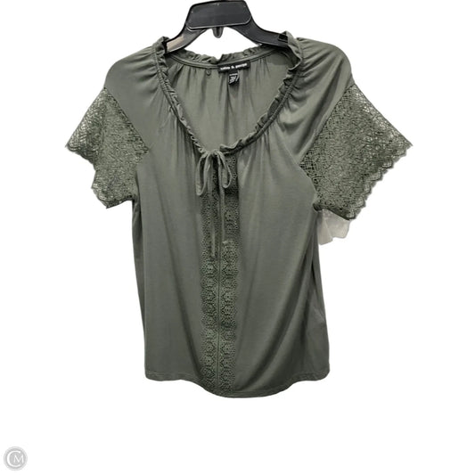 Top Short Sleeve By Cable And Gauge In Green, Size: Xs