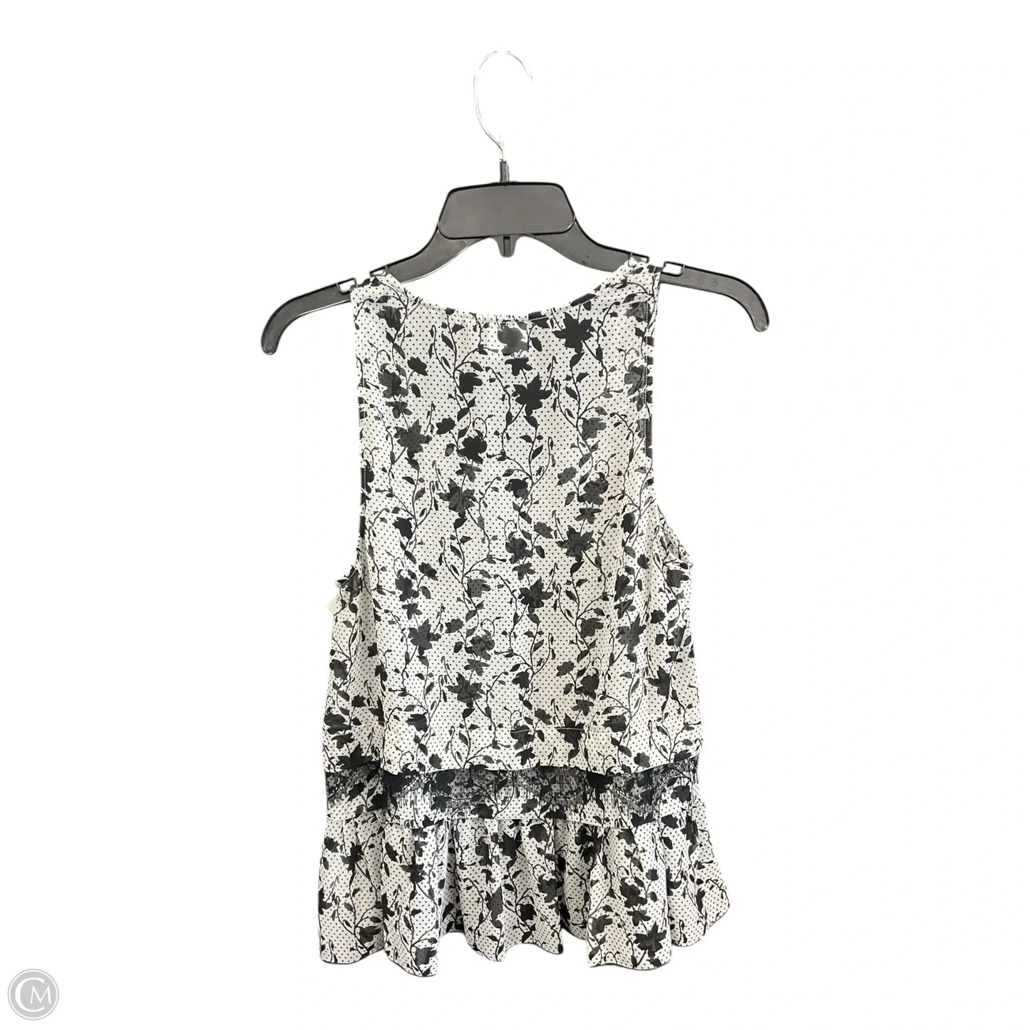 Top Sleeveless By Cabi In Black & White, Size: Xs