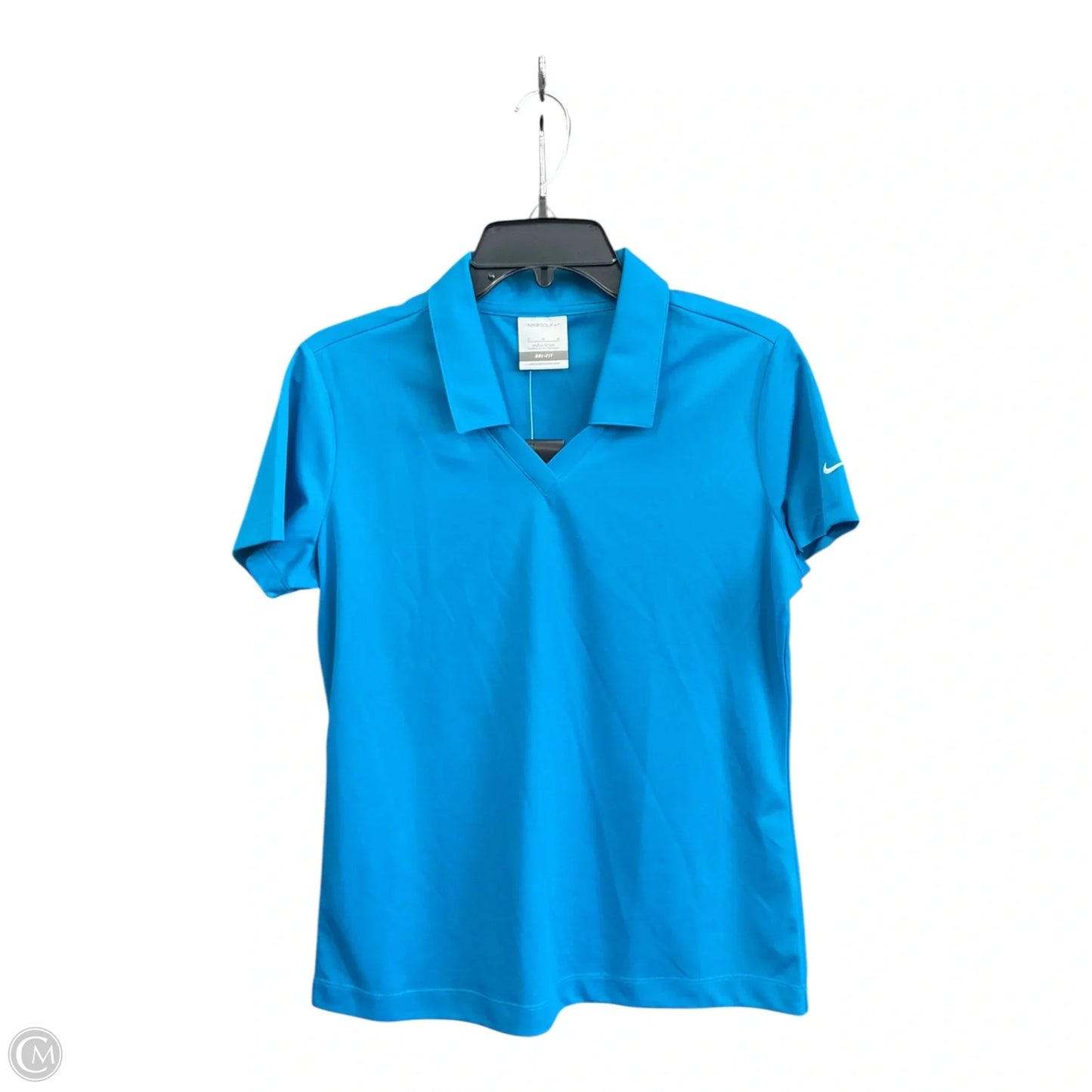 Athletic Top Short Sleeve By Nike Apparel In Aqua, Size: M
