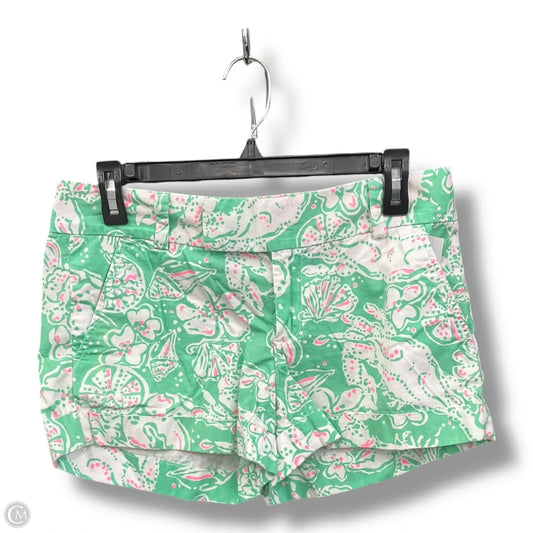 Shorts Designer By Lilly Pulitzer In Green & Pink, Size: 4