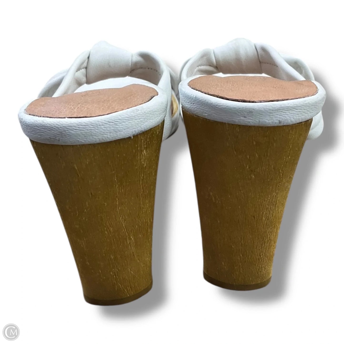 Sandals Heels Block By Colin Stuart In White, Size: 8.5