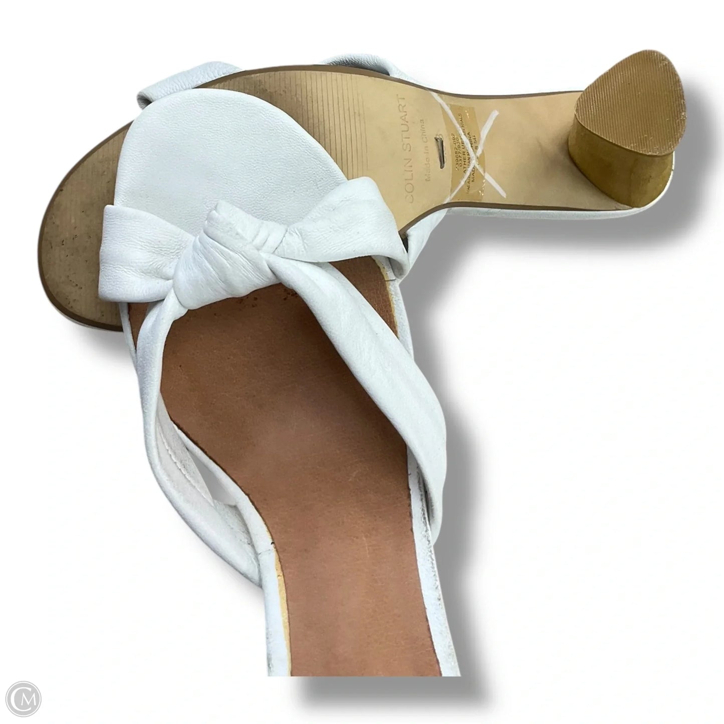 Sandals Heels Block By Colin Stuart In White, Size: 8.5
