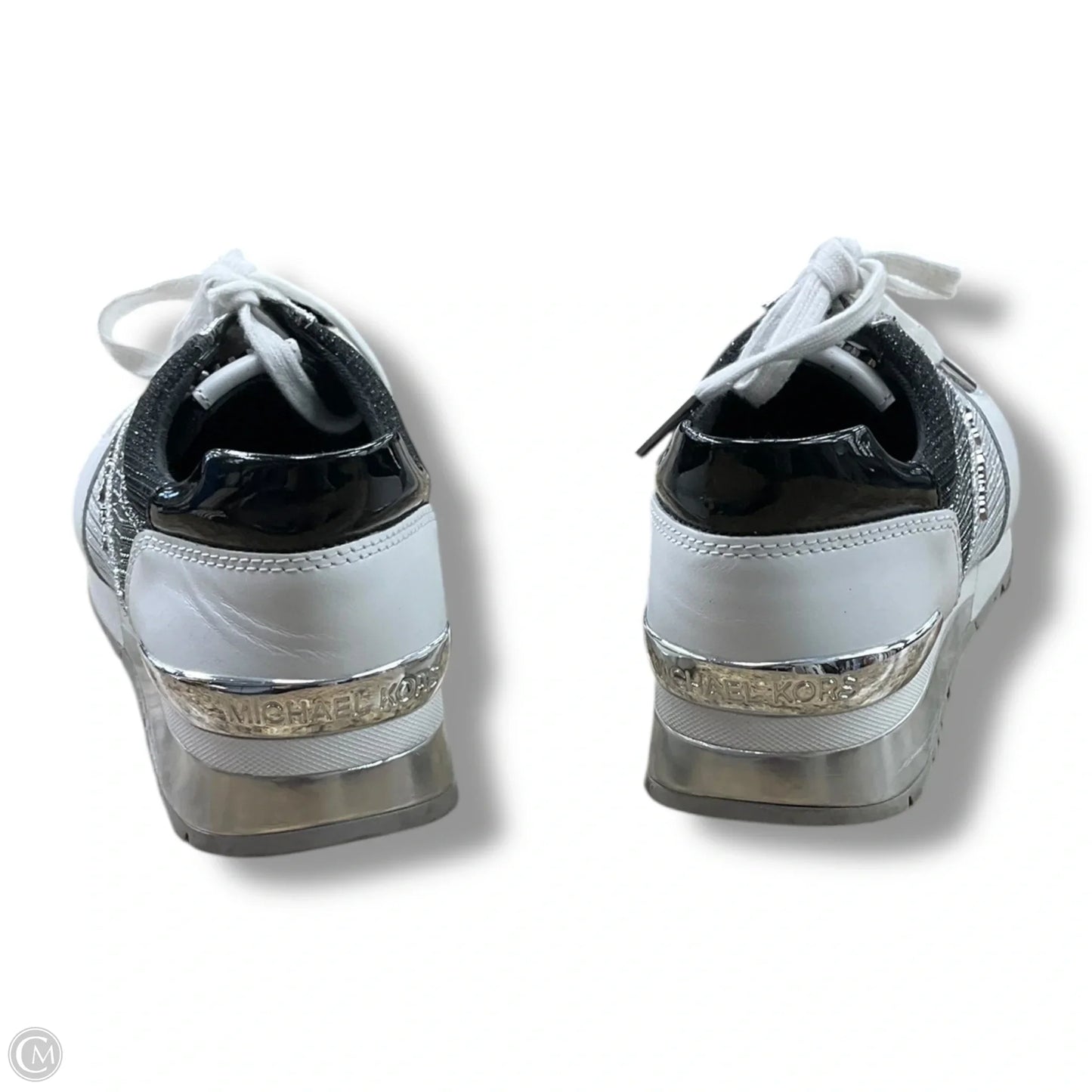 Shoes Sneakers By Michael By Michael Kors In Black & Silver, Size: 7.5