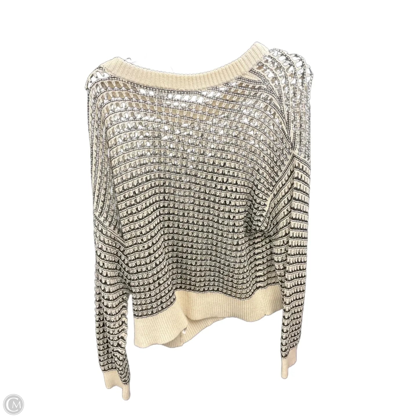 Sweater By Old Navy In Black & Cream, Size: L