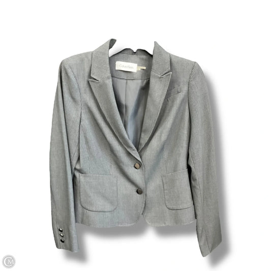 Blazer By Calvin Klein In Grey, Size: M