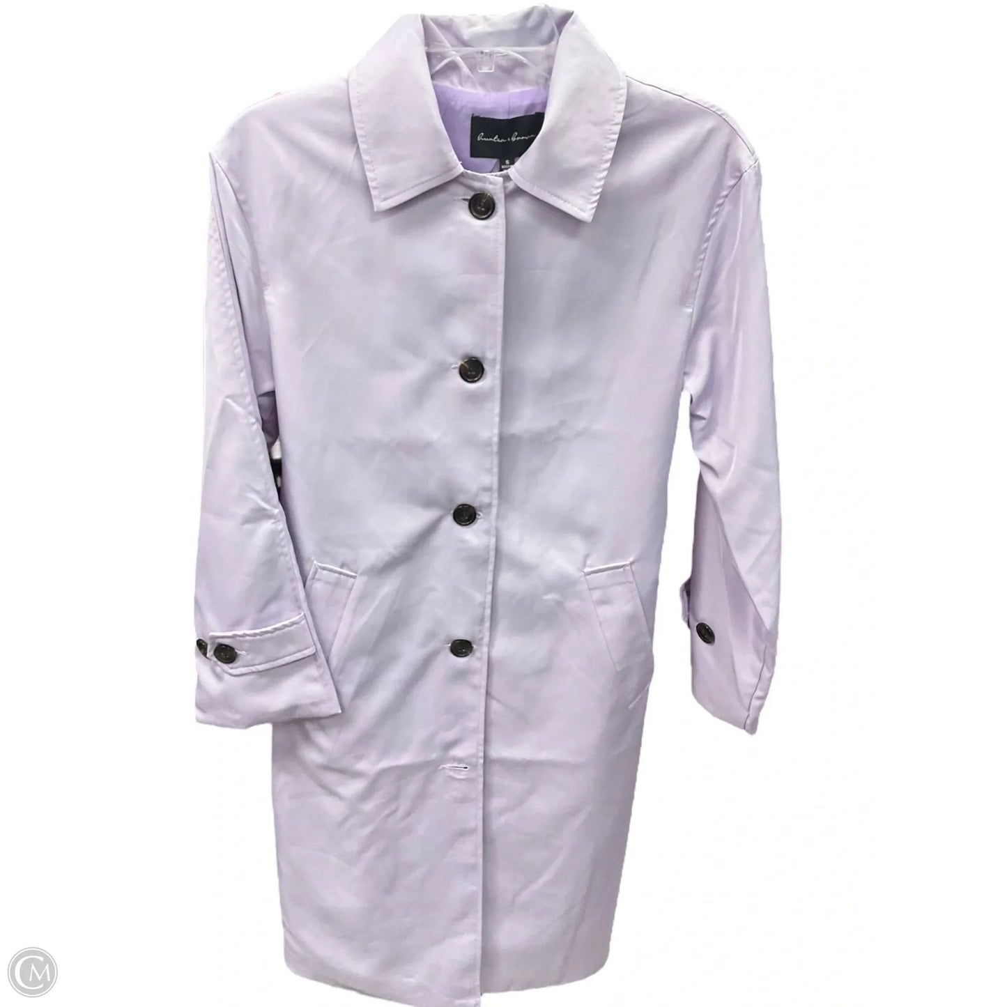 Coat Trench Coat By Clothes Mentor In Purple, Size: S