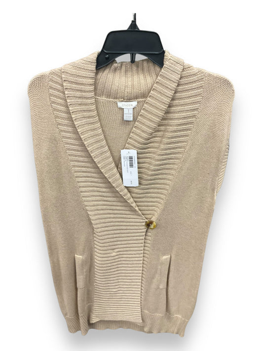 Cardigan By Chicos In Tan, Size: M