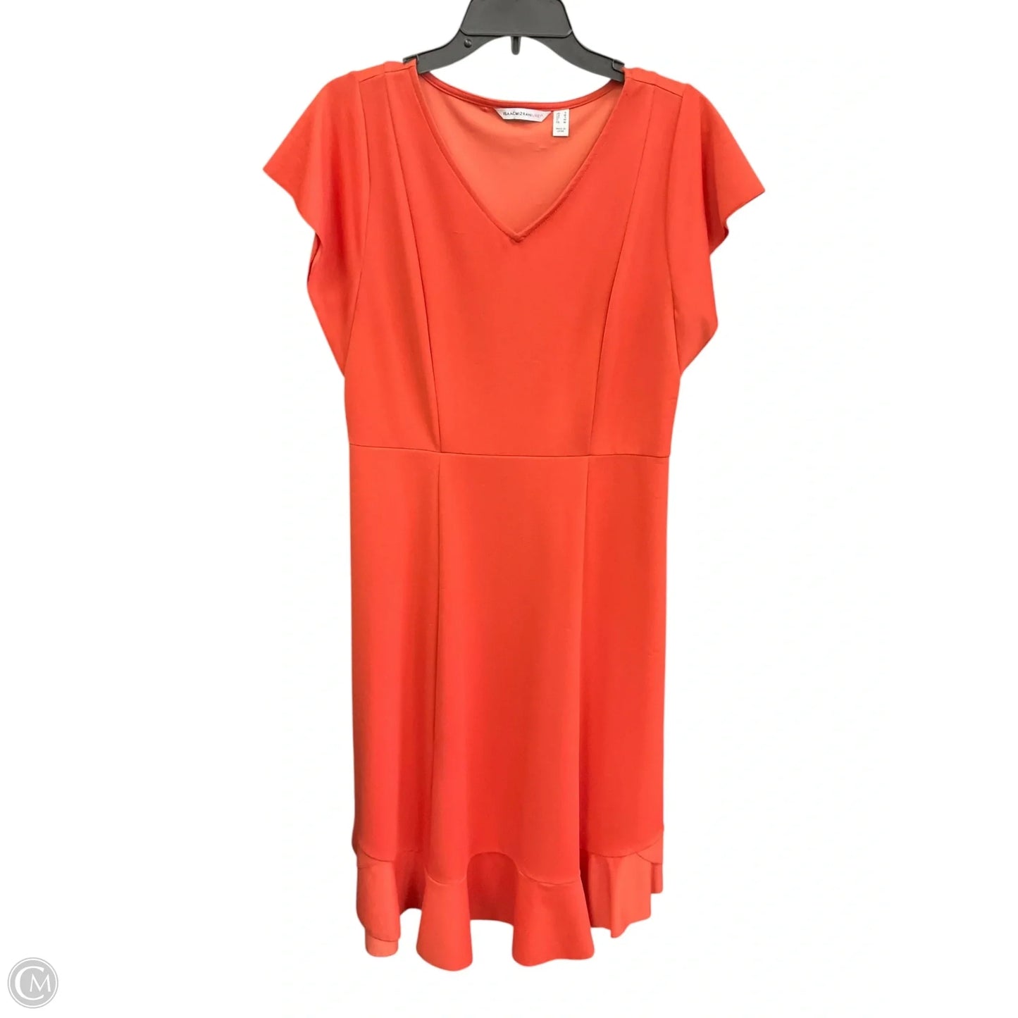 Dress Casual Midi By Isaac Mizrahi Live Qvc In Orange, Size: S