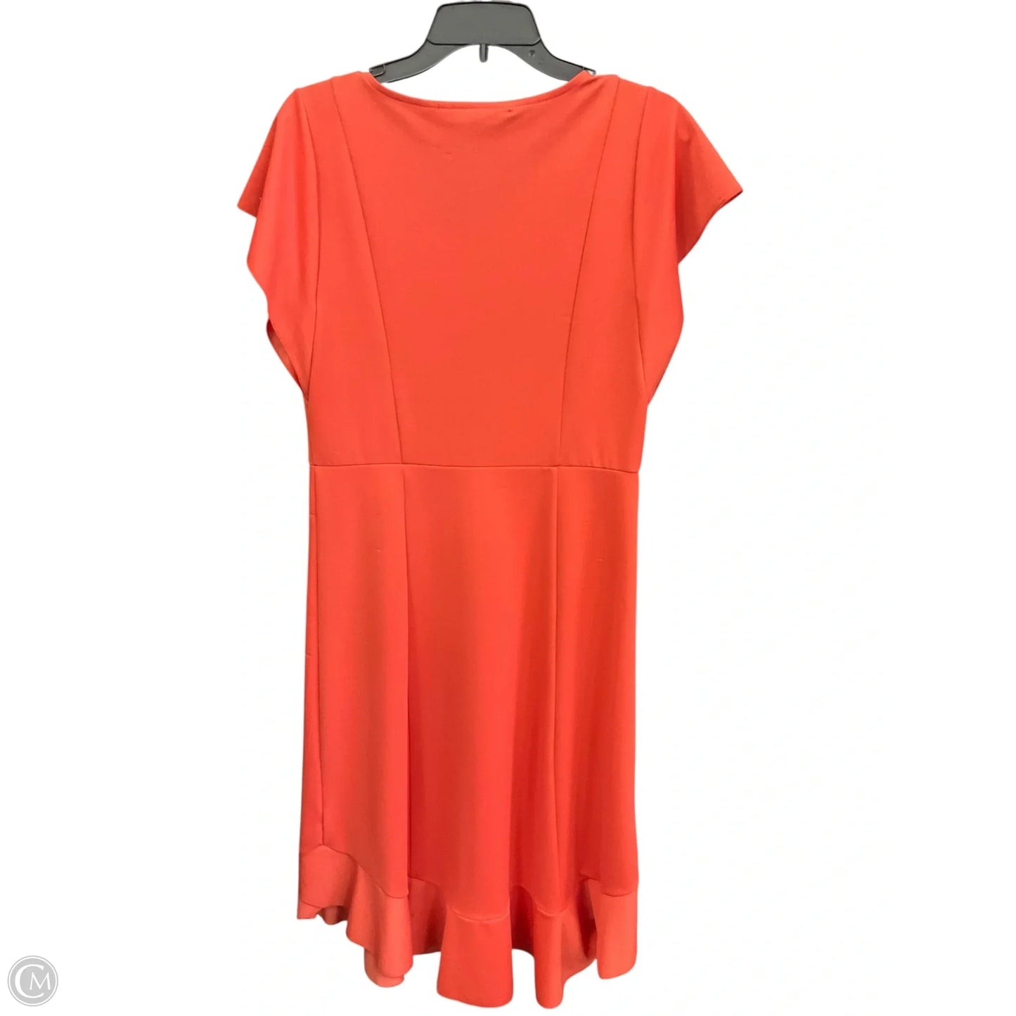 Dress Casual Midi By Isaac Mizrahi Live Qvc In Orange, Size: S