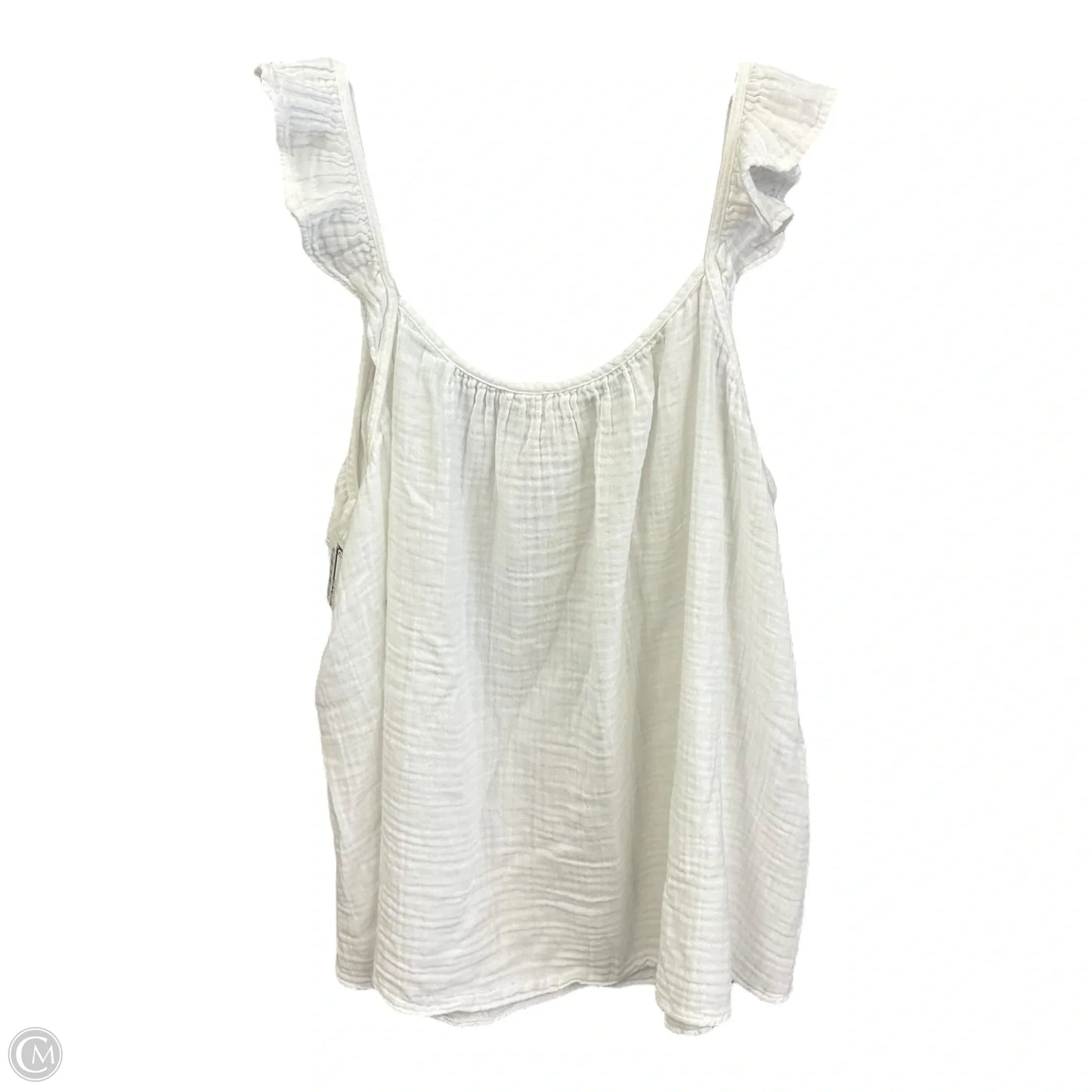 Top Sleeveless By Terra & Sky In White, Size: 2x