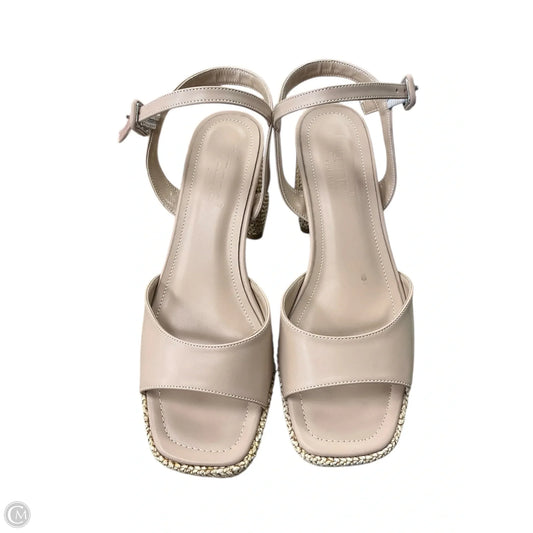 Sandals Heels Block By Clothes Mentor In Tan, Size: 10