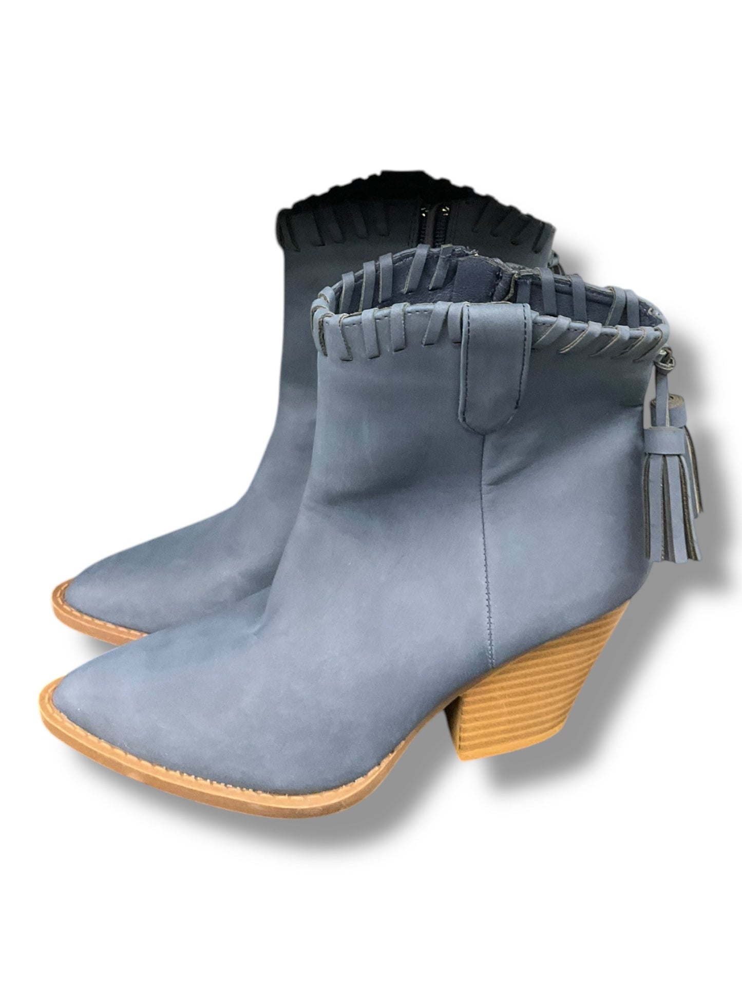 Boots Ankle Heels By Forever In Navy, Size: 6.5