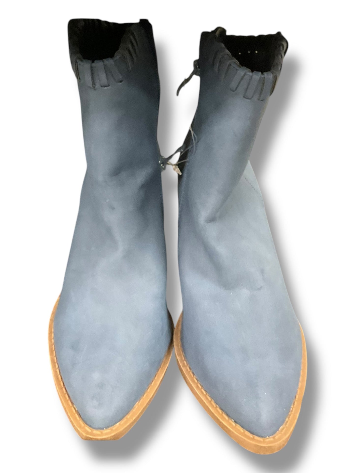 Boots Ankle Heels By Forever In Navy, Size: 6.5