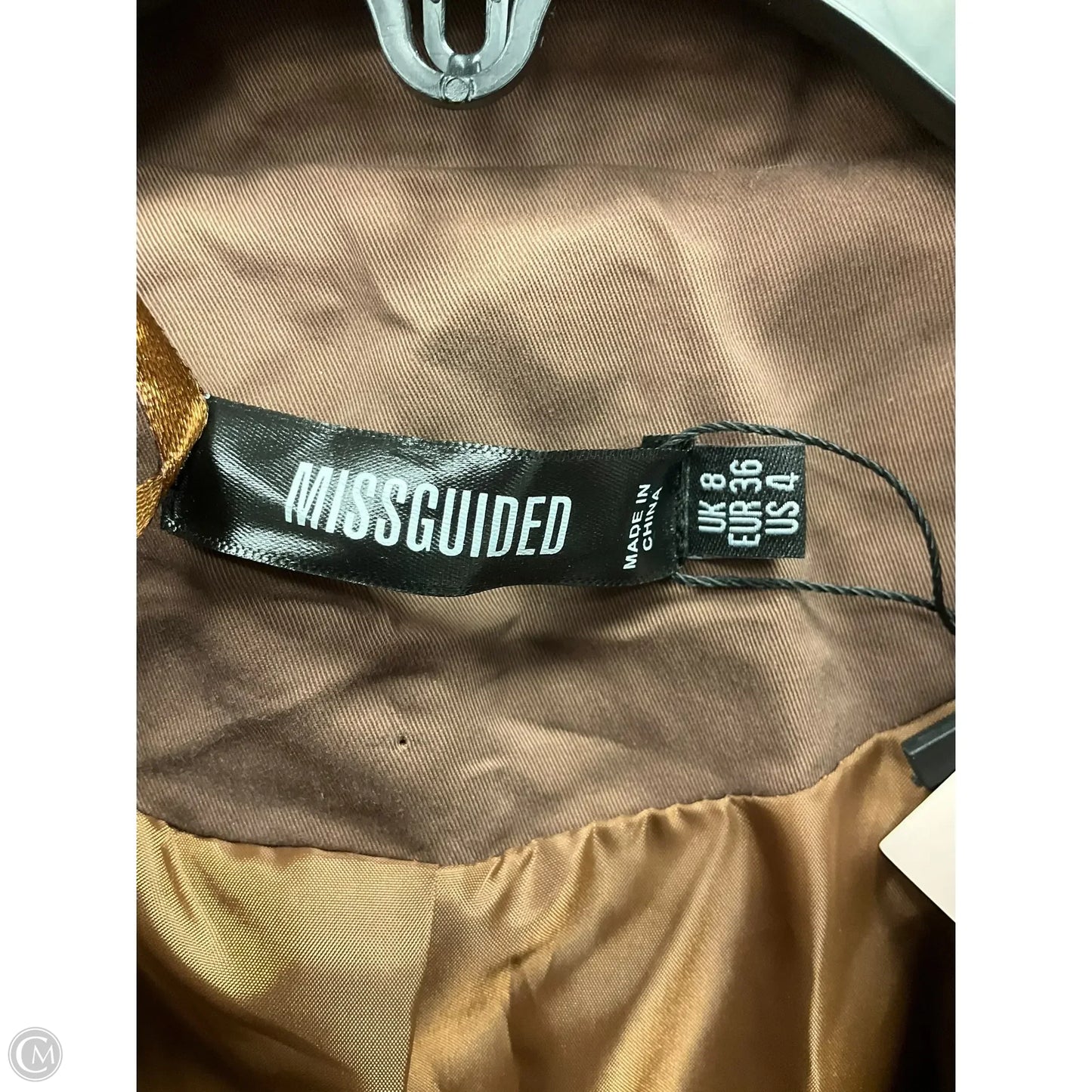 Coat Trench Coat By Missguided In Brown, Size: S