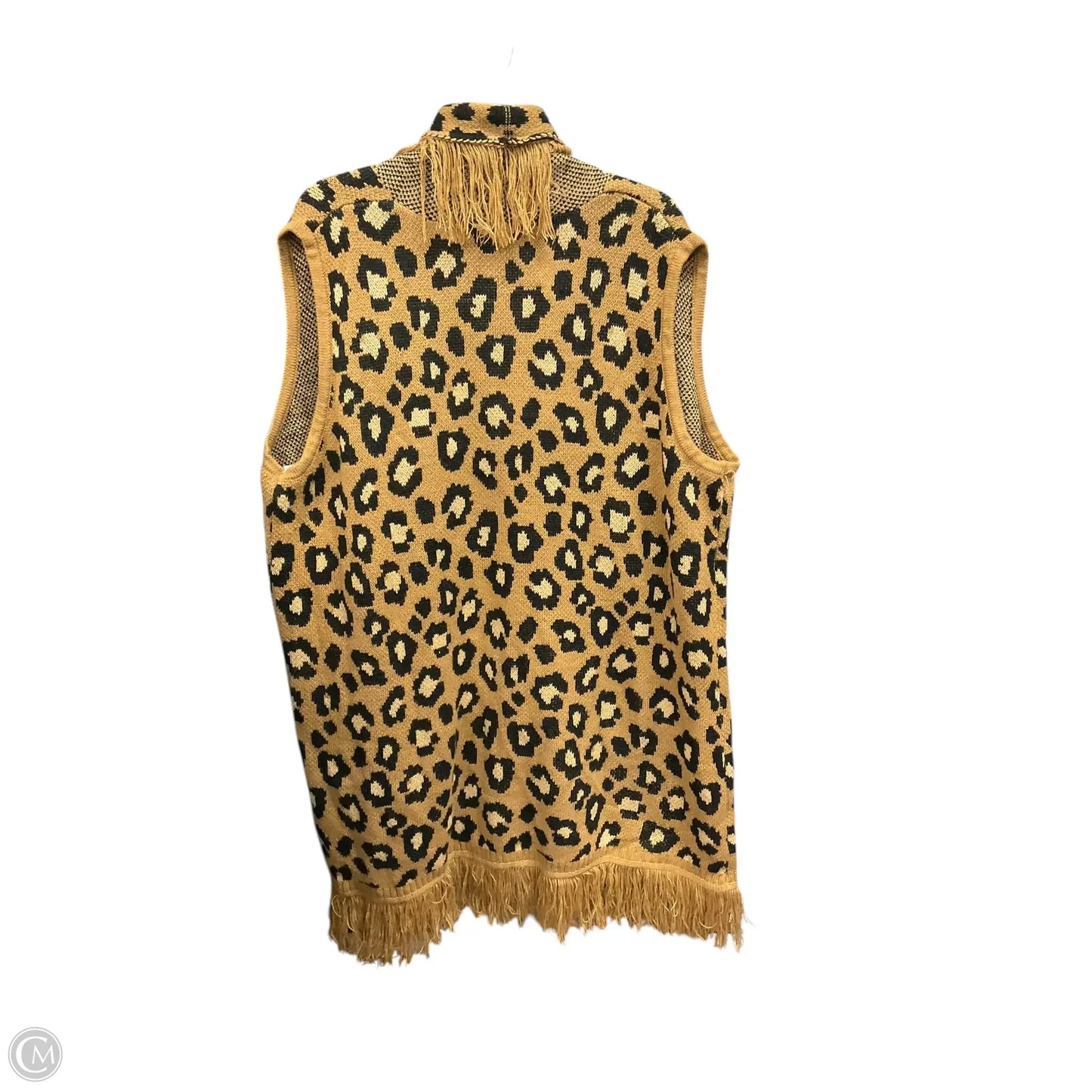 Sweater Cardigan By Cato In Animal Print, Size: 2x