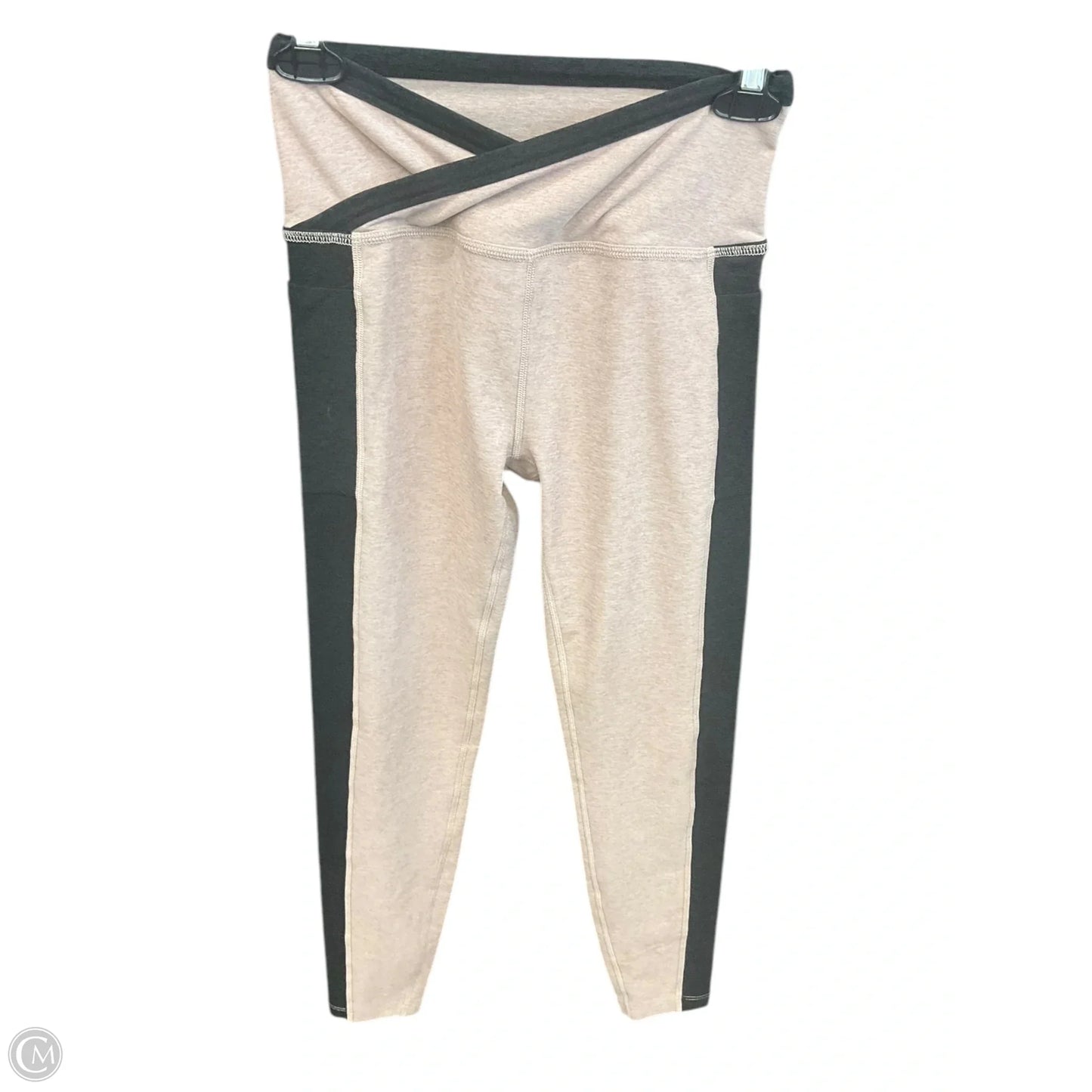 Athletic Leggings By Beyond Yoga In Black & Tan, Size: S